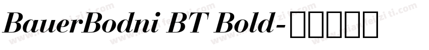 BauerBodni BT Bold字体转换